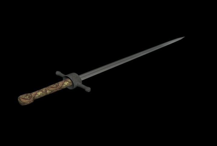 3d Model Sword Fbx Obj Free Download Rpg Fantasy Games