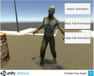 unity asset free zombie undead animated 3d character model download WebGL preview